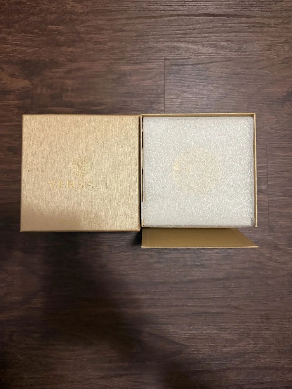 Versace Gold-Tone Medusa Face Bracelet Watch
